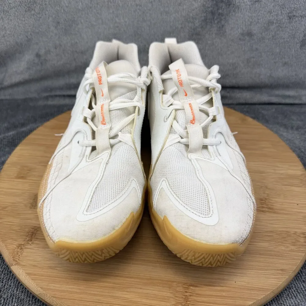 Nike Prototype Shoes Youth Size 7Y White Orange Basketball Sneakers HM0271-100